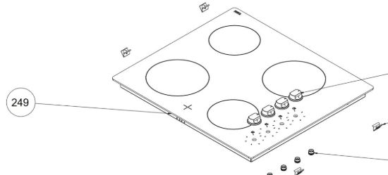 Picture of CERAMIC GLASS HOB OC64KZ for Omega Cooktop