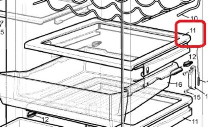 Picture of SHELF ASSY. GLASS CRISPER