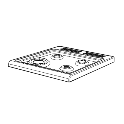 Picture of top, hob, wok, HOB 540F ENAM GAS WO