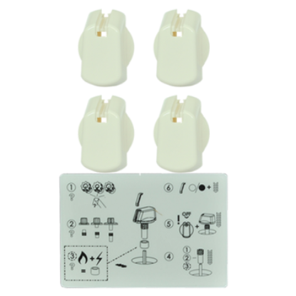 Picture of KNOB 30MM UNI WHT KIT & DECALS