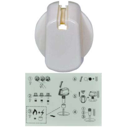 Picture of KNOB 35MM UNI SINGLE WHITE