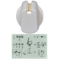 Picture of KNOB 35MM UNI SINGLE WHITE