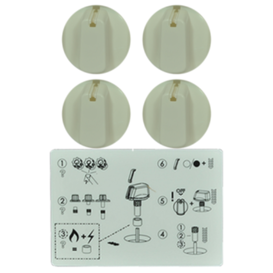 Picture of KNOB 48MM UNI WHT KIT & DECALS