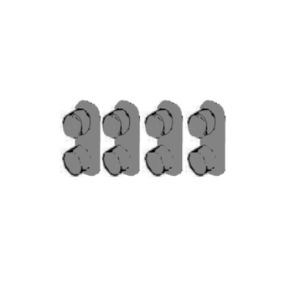 Picture of WHEEL SUPPT KIT-DK GREY (PK4)