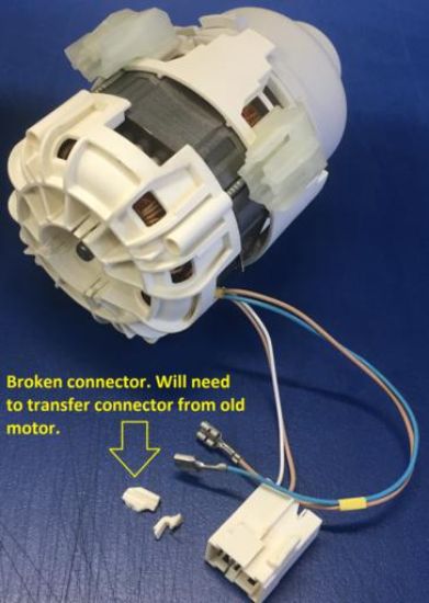 Picture of MOTOR WASHING PUMP 2800RPM - Broken Connector 