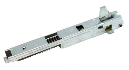Picture of hinge, door, oven