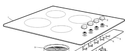 Picture of hob, cooktop, glass, CHC644BA