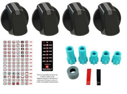Picture of knob, kit, black, 40MM, WITH DECALS