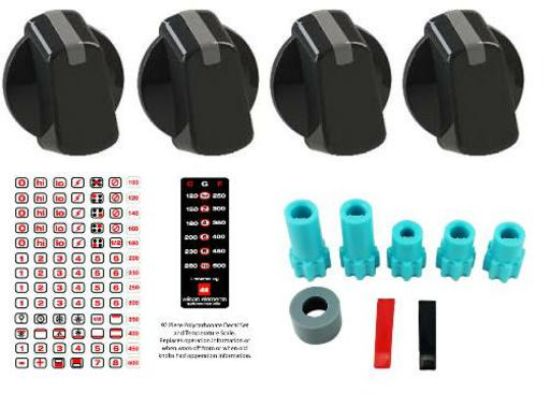 Picture of knob, kit, black, 40MM, WITH DECALS