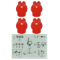 Picture of knob, knob, red, 30MM UNI, WITHDECALS