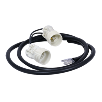 Picture of lamp holder, power cord, assembly