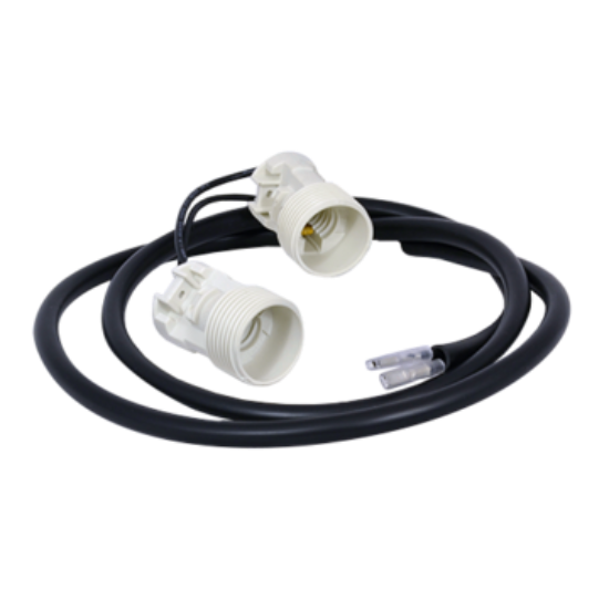 Picture of lamp holder, power cord, assembly